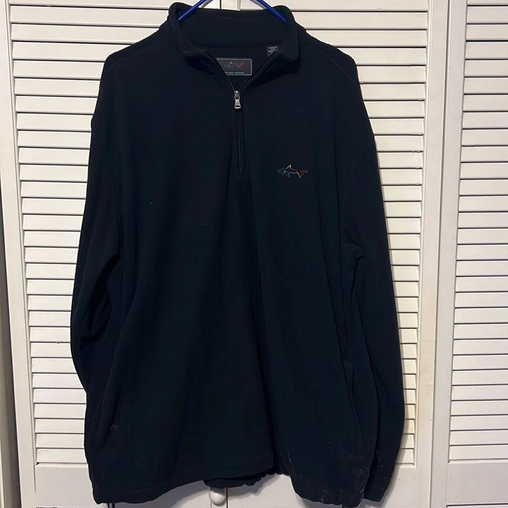 Greg Norman Fleece Pull over Size Large Color Black and Adjustable Waist